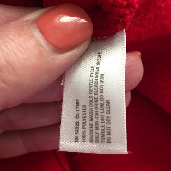 GapBody Red Fleece Jacket M - Picture 6 of 7